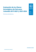 Evaluation of Colombia WFP Country Strategic Plans 2017-2021 and 2021-2024