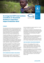 Do Integrated WFP Interventions Contribute to Household Resilience Capacities? Impact Evaluation Brief 