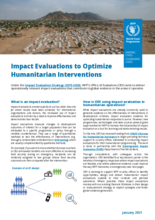 Impact Evaluations to Optimize Humanitarian Interventions: Brief 