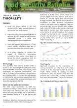 WFP Timor-Leste Food Security Bulletins -   2021