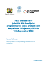 Kenya, SDG Fund Joint Programme for Social Protection: Evaluation