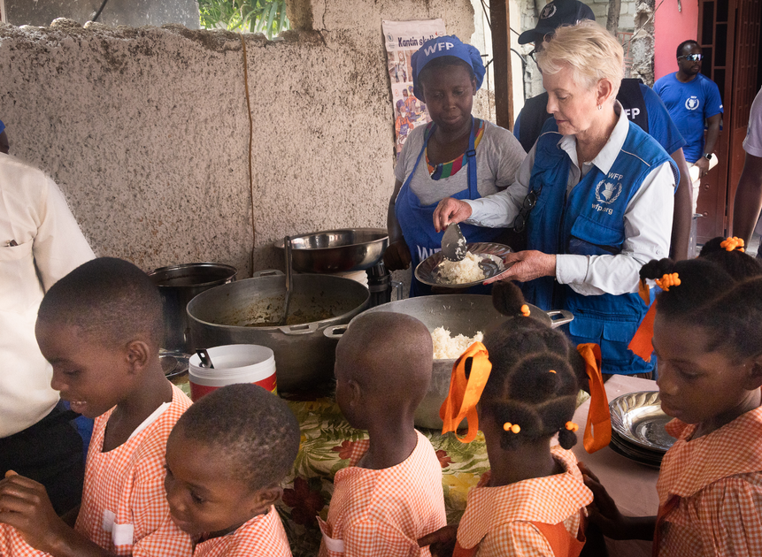 WFP and UNICEF Executive Directors visit Haiti to galvanize