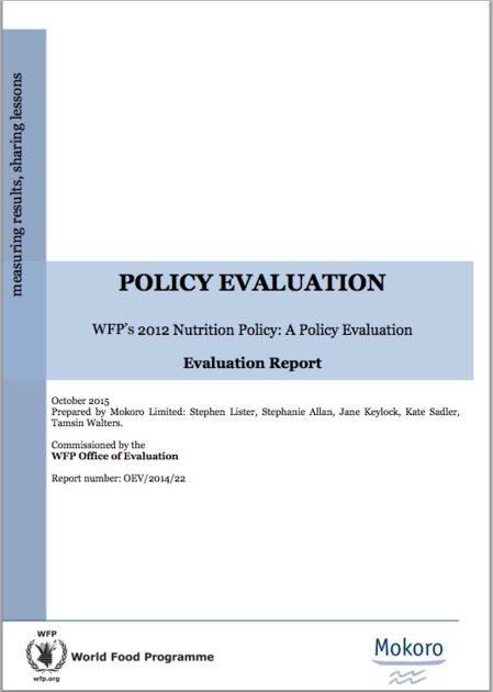 2012 Nutrition Policy: A Policy Evaluation | World Food Programme