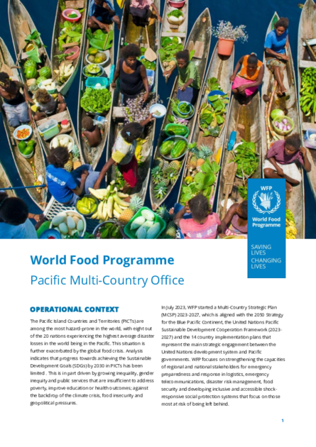 World Food Programme: Pacific Multi-Country Office | World Food