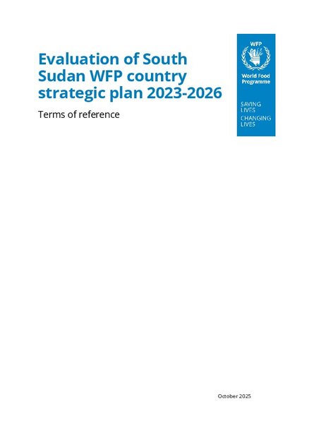 Evaluation of South Sudan WFP Country Strategic Plan 2023-2026