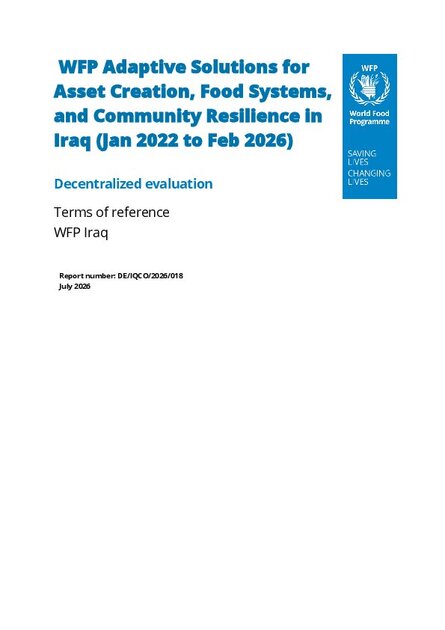 Iraq, Adaptive Solutions for Asset Creation, Food Systems and Community Resilience (2022–2026): Decentralized evaluation