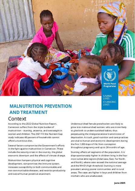 WFP Cameroon - Activities Factsheets | World Food Programme