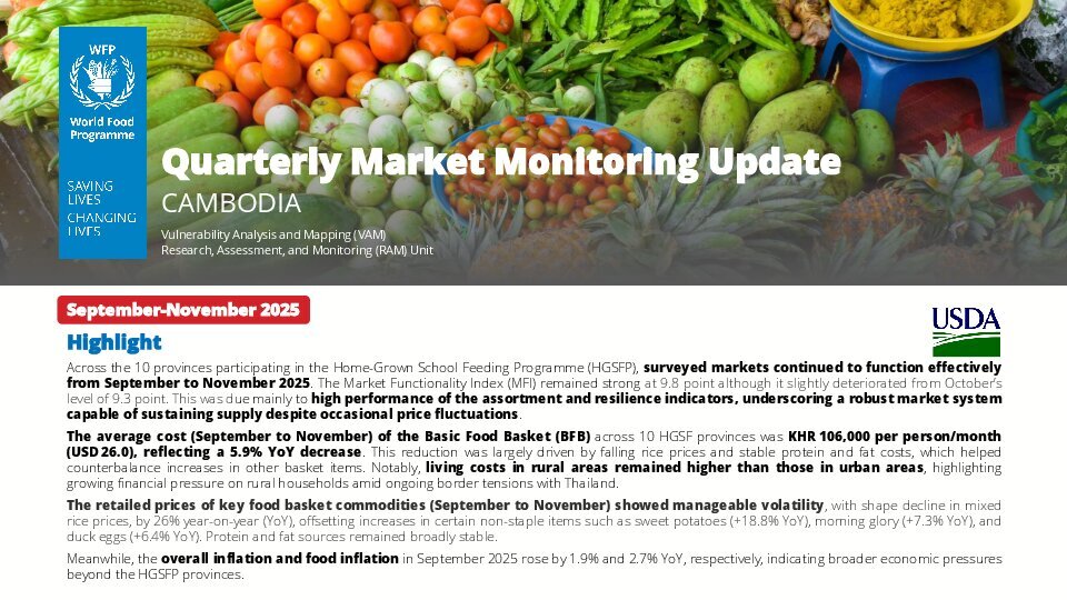 WFP Cambodia – Market & Seasonal Monitoring Update