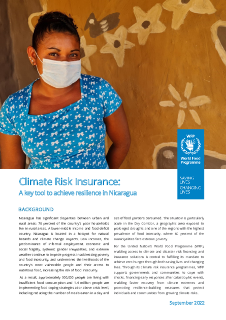 Climate Risk Insurance: A key tool to achieve resilience in Nicaragua ...