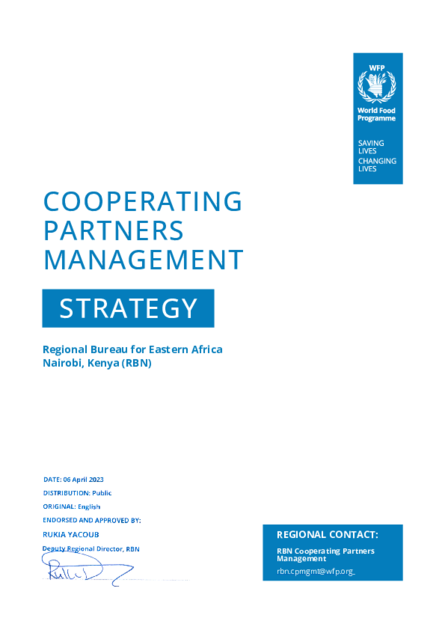 WFP Regional Bureau for Eastern Africa Cooperating Partners Management ...