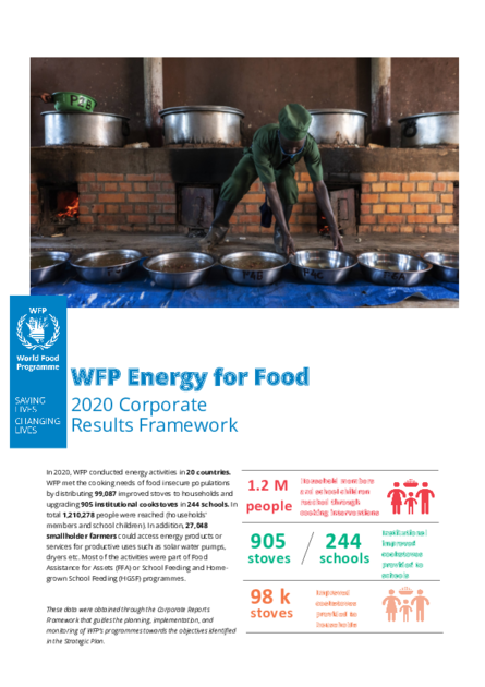 WFP Energy for Food – 2020 Corporate Results Framework | World Food ...