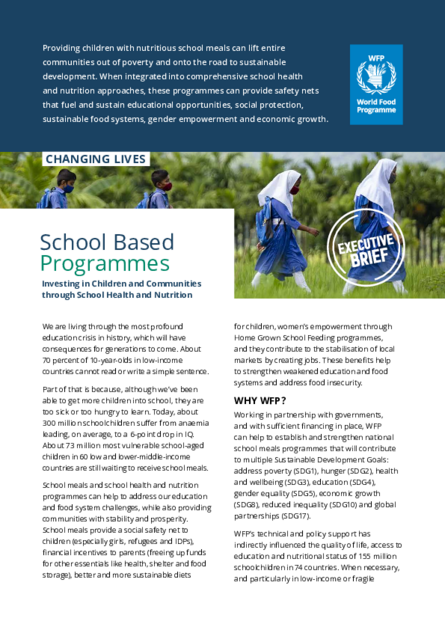 Changing Lives – School Based Programmes | World Food Programme