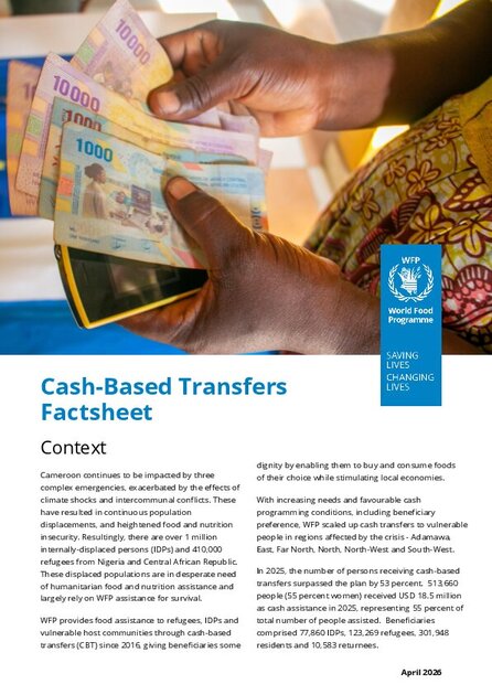 WFP Cameroon – Activities Factsheets