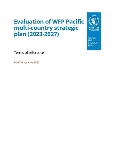 Evaluation of WFP Pacific multi-country strategic plan 2023-2027