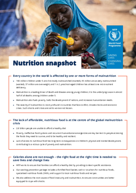 Nutrition Snapshot 2024 | World Food Programme