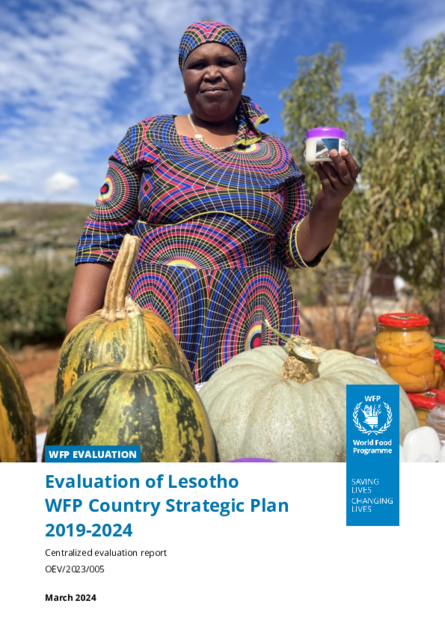 Evaluation of Lesotho WFP Country Strategic Plan 2019-2024 | World Food ...