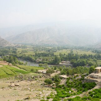 Landscape photo of green valley