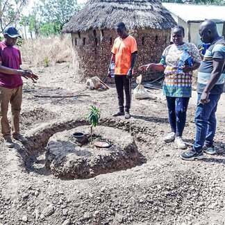 People are working within a WFP resilience programme