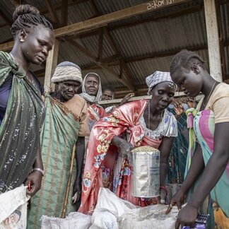Food distribution in Bentiu. 
