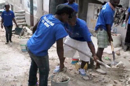 Quake Victims Find Work Rebuilding Their Homes