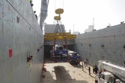 Four USAID-Funded Mobile Cranes Arrive at Yemen’s Largest Red Sea Port (For the Media)