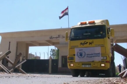 WFP Trucks Deliver Food Assistance To Gaza Via Rafah Crossing