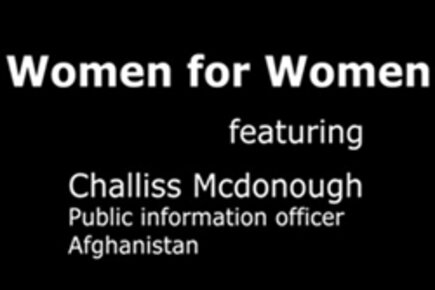 Women For Women: Challiss McDonough In Afghanistan