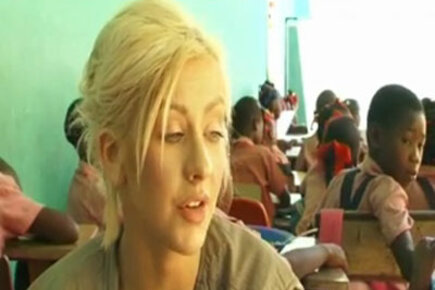 Christina Aguilera visits Haitian schools with WFP