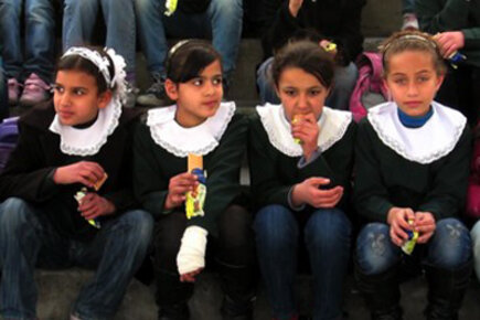 Biscuits From Gaza Feed West Bank Schoolkids