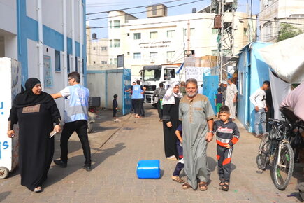 Desperately Needed WFP Food Distributed to Displaced People in Gaza (ForTheMedia)