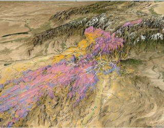 Geospatial analysis. GIS image.